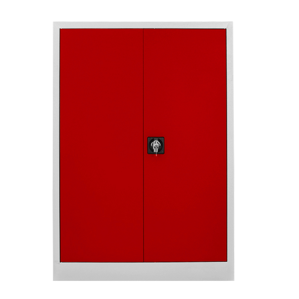 130cm. file cabinet gray red color