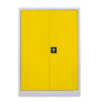 130 cm. dosya dolabı gri sarı renk