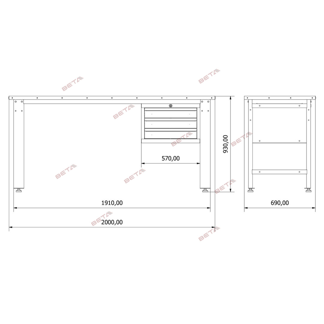 Metal Work Table