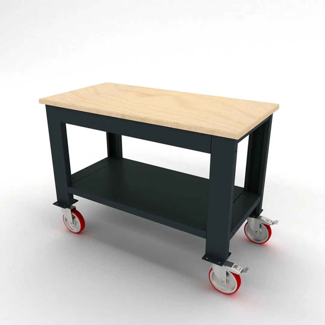 65.17.03 Wheeled wooden top trolley