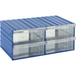 4 çekmeceli plastik malzeme kutusu