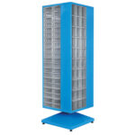 Plastik çekmeceli döner metal dolap