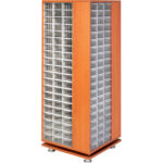 Plastik çekmeceli döner ahşap dolap