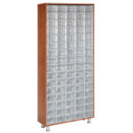 Plastik çekmeceli ahşap dolap