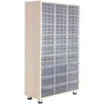 Plastik çekmeceli ahşap dolap