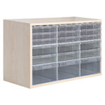 Plastik çekmeceli ahşap dolap