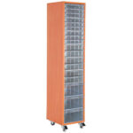 Plastik çekmeceli tekerlekli ahşap dolap