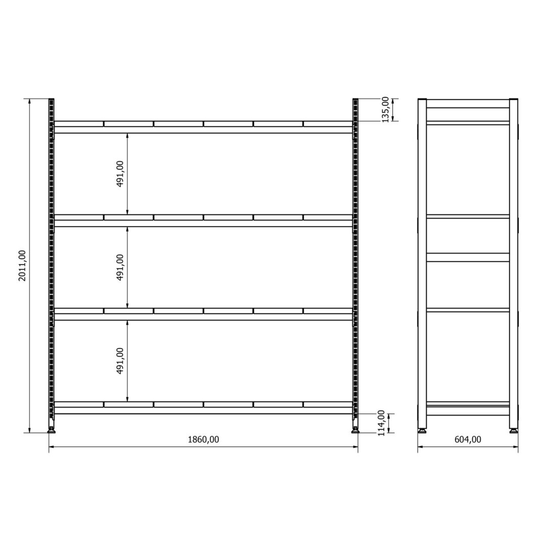 BD367004 çelik malzeme rafı