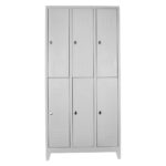 altılı personel soyunma dolabı gri renk