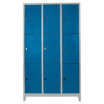 dokuzlu personel soyunma dolabı gri mavi renk