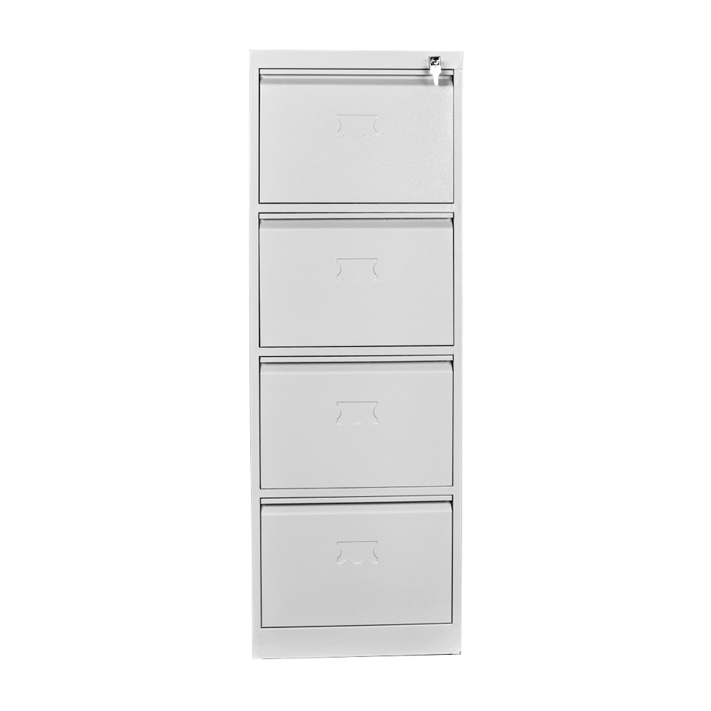 four drawer wheeled folder cabinet gray color