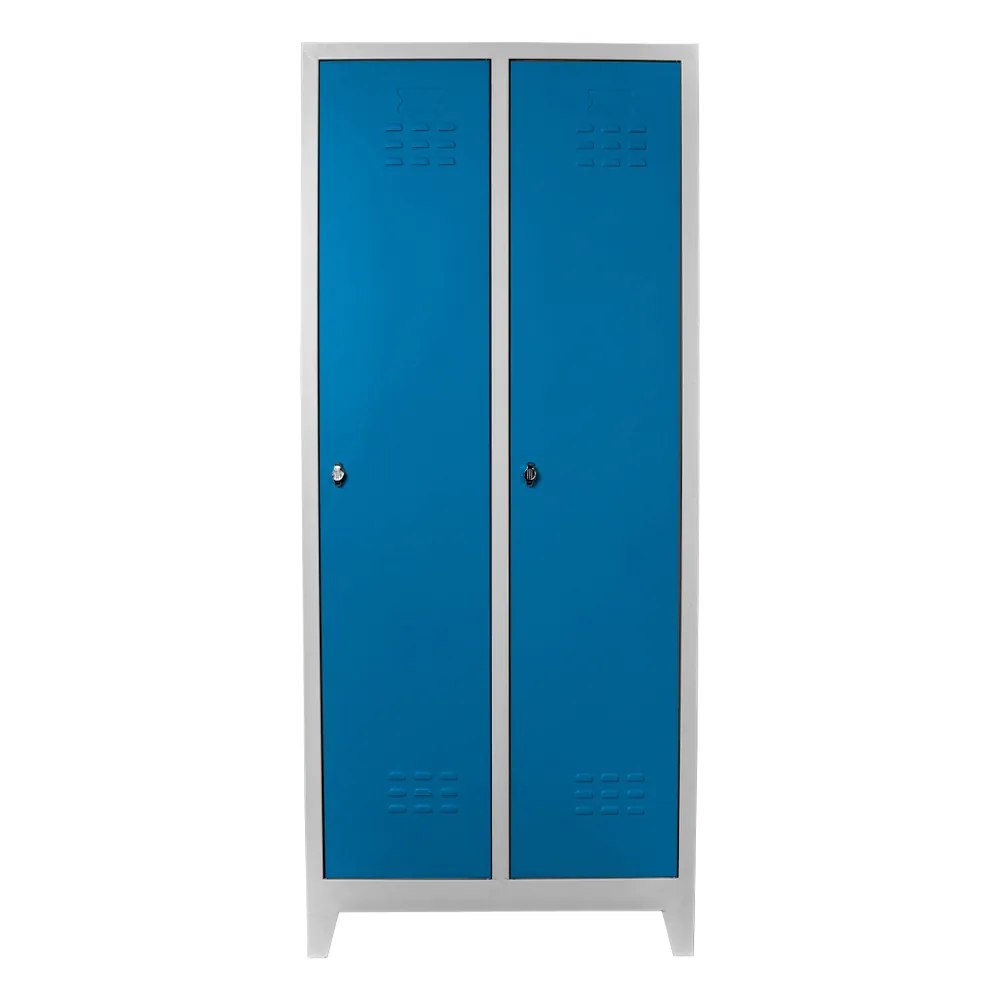Double staff locker gray blue color
