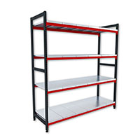 modüler çelik malzeme rafı