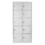 10 gözlü öğrenci ve öğretmen dolabı gri renk