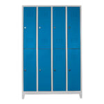 sekizli personel soyunma dolabı gri mavi renk
