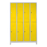 sekizli personel soyunma dolabı gri sarı renk