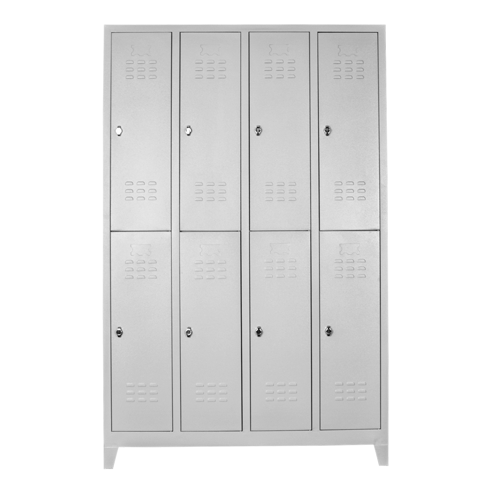 8-piece personnel locker cabinet gray color