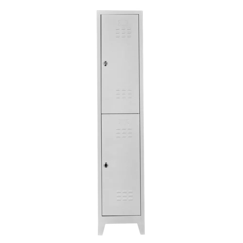 Single double door locker gray