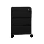 ;ç çekmeceli tekerlekli keson siyah renk