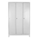 üçlü personel soyunma dolabı gri renk